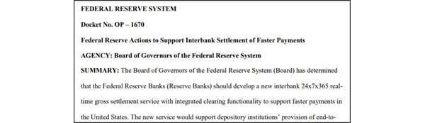 Federal Reserve System's Docket No. OP – 1670