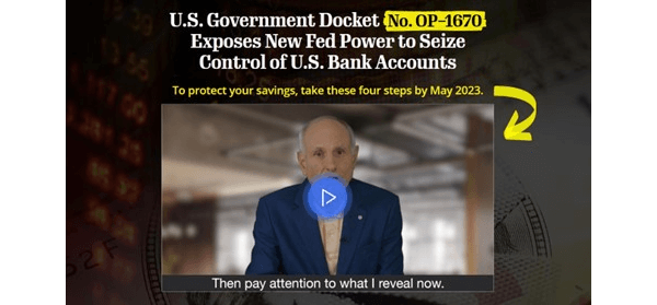 U.S. Government Docked No. OP-1670 Exposes New Fed  Power to Seize Control of U.S. Bank Accounts